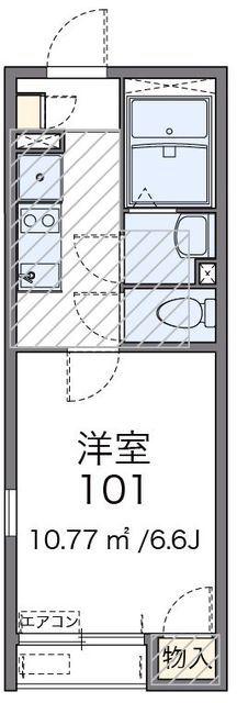 レオネクストアルソーレ(1K/1階)の間取り写真