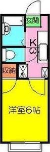 石井ハイツII(1K/1階)の間取り写真