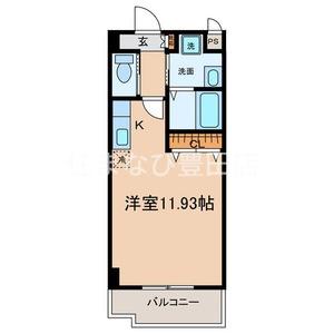 グリーンヒルズ本多(ワンルーム/2階)の間取り写真