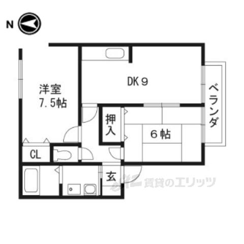 ルシード ソノベ Ⅱ(2LDK/2階)の間取り写真