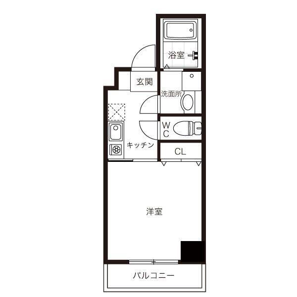 デルックス大森(1K/3階)の間取り写真