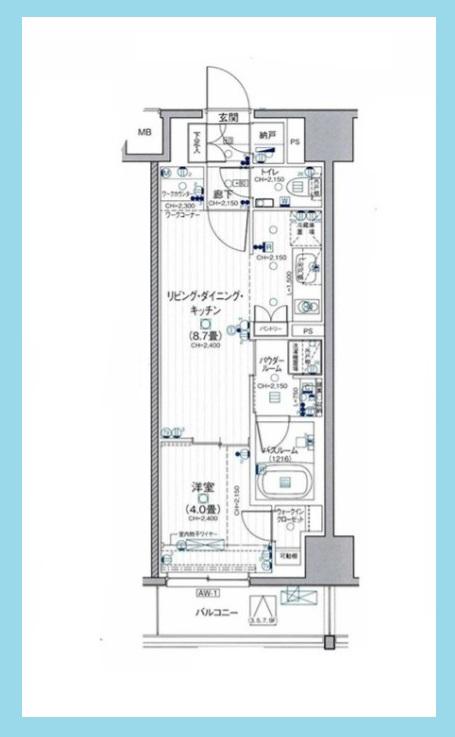 デュオステージ横濱伊勢佐木(1LDK/4階)の間取り写真