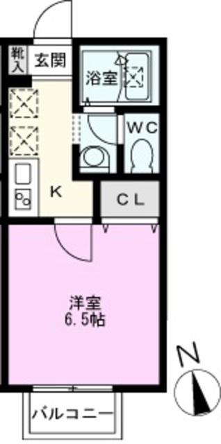 フォレスタ(1K/1階)の間取り写真