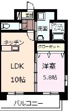 シェヌー白山(1LDK/9階)の間取り写真
