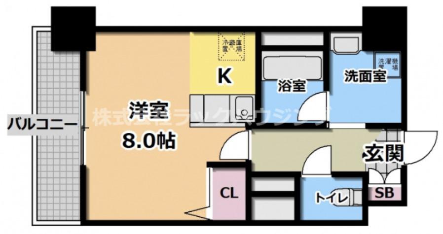 デイグラン鶴見(ワンルーム/8階)の間取り写真