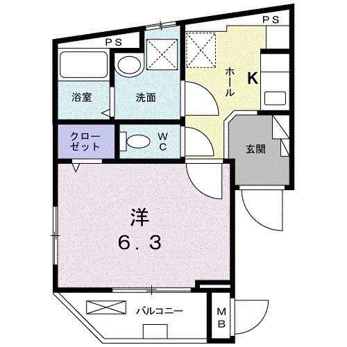 アクアグレイス千駄木(1K/3階)の間取り写真