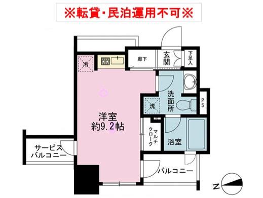 クラッシィハウス神田美土代町(ワンルーム/6階)の間取り写真