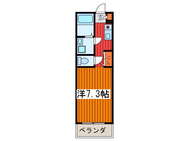 LYNX志茂(ワンルーム/4階)の間取り写真