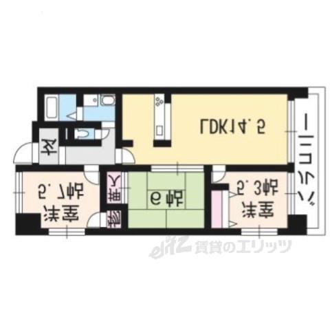 アメニティRITTO(3LDK/5階)の間取り写真