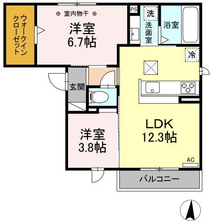 さくらハイツ(2LDK/1階)の間取り写真