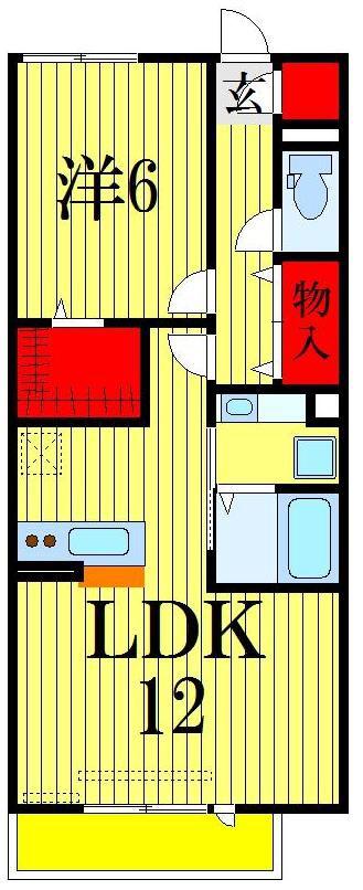 EVERGREEN(1LDK/3階)の間取り写真