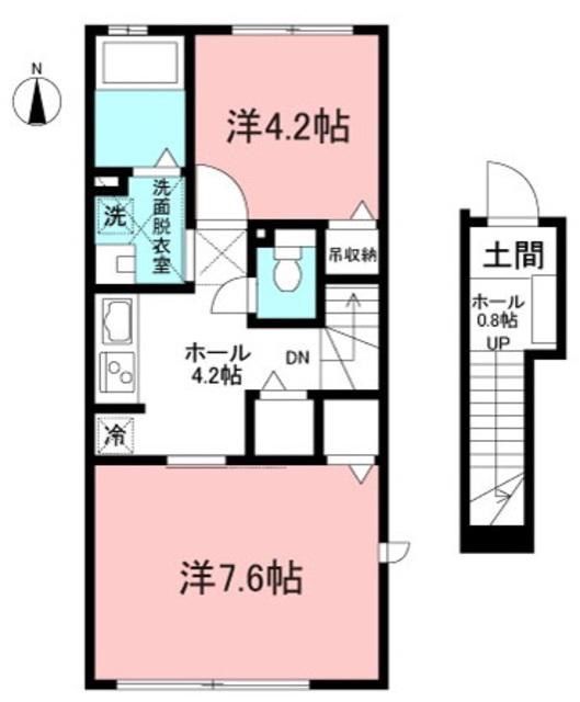 CHOUETTE(1LDK/2階)の間取り写真