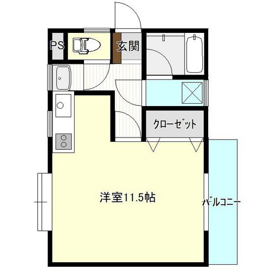 セントラルハウス鳥居B(ワンルーム/2階)の間取り写真