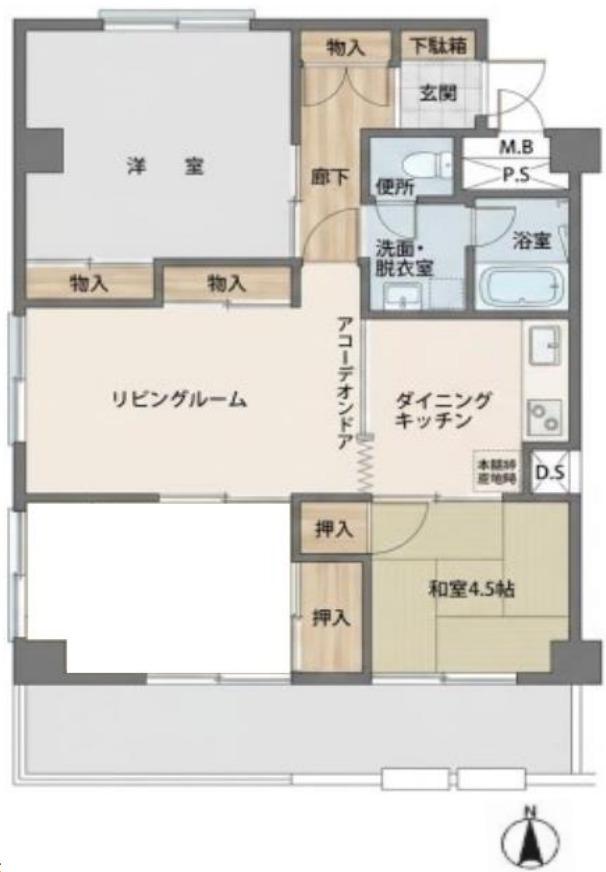 溝の口セントラルマンション(3LDK/1階)の間取り写真