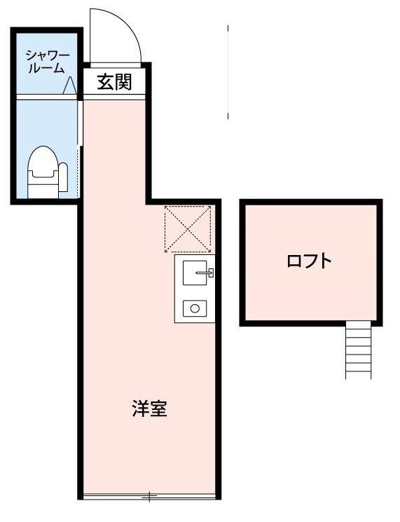 サークルハウス白楽(ワンルーム/2階)の間取り写真