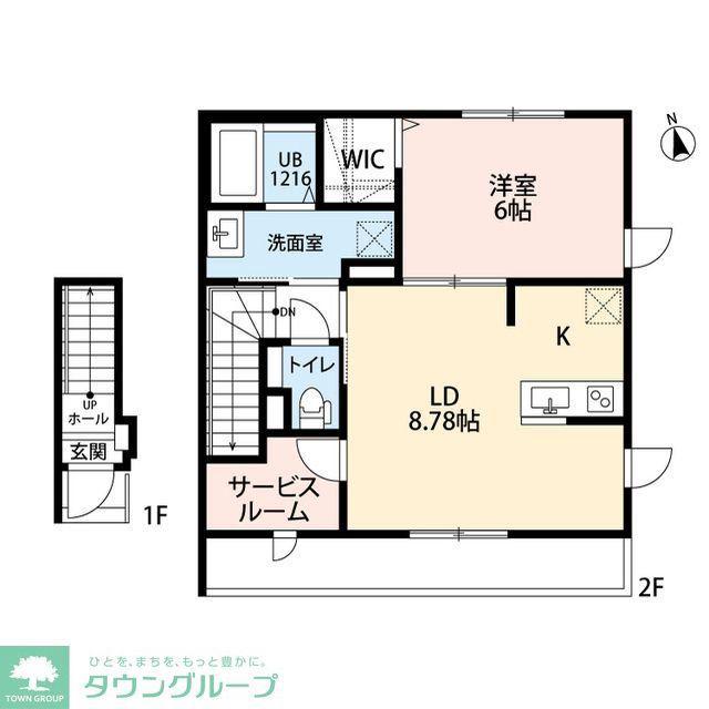 AMOUR VALLE FIUME(1LDK/1階)の間取り写真
