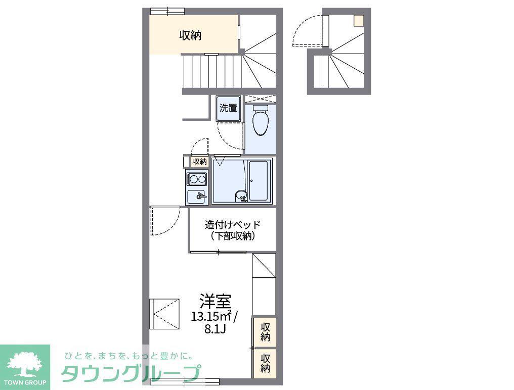 レオパレスコル レオニス II(1K/2階)の間取り写真