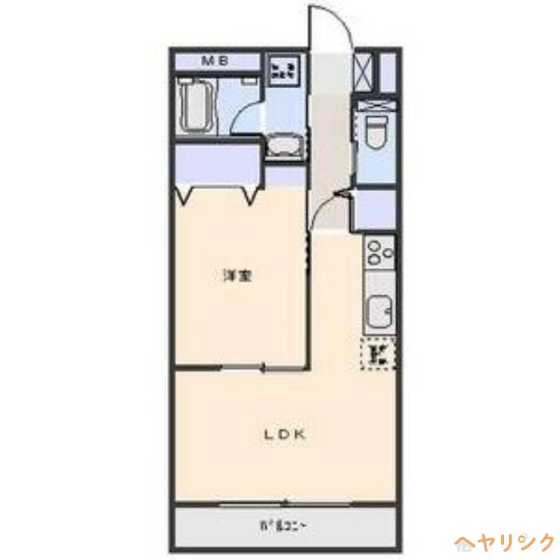 アメニティー小幡(1LDK/1階)の間取り写真