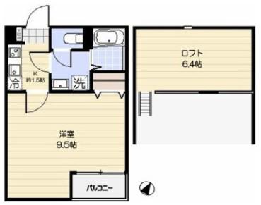 IMBART(1K/3階)の間取り写真