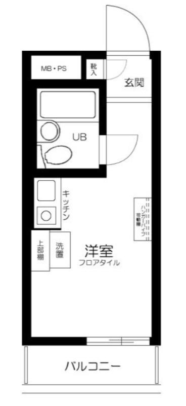 トップ高輪台(ワンルーム/1階)の間取り写真