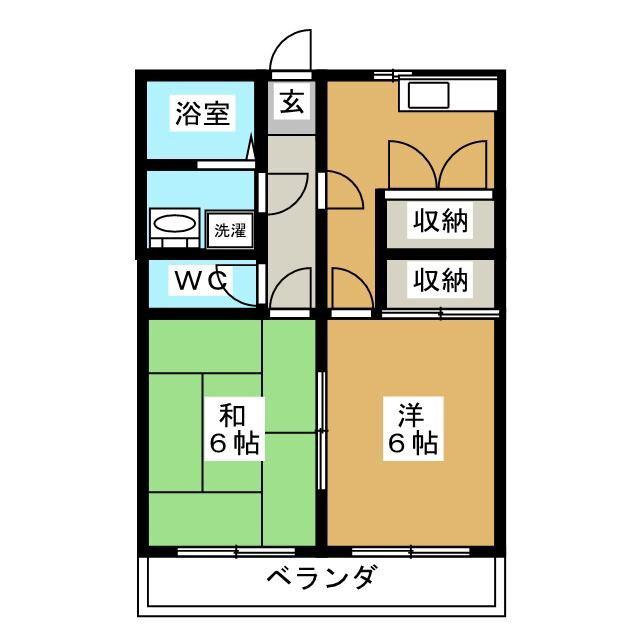 コーポリリ-(2K/3階)の間取り写真