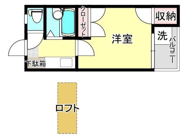 セラビ館(ワンルーム/1階)の間取り写真
