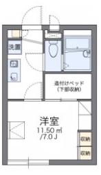 レオパレススアーブ(1K/1階)の間取り写真