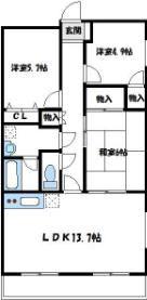 プリマベーラIII(3LDK/1階)の間取り写真