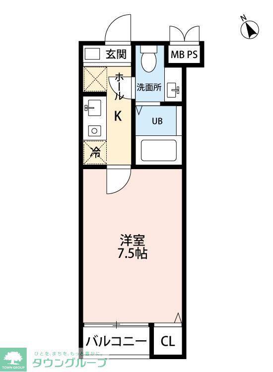 MS.IV(1K/1階)の間取り写真