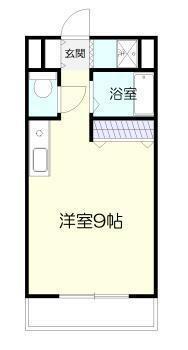 アシストビル(ワンルーム/6階)の間取り写真
