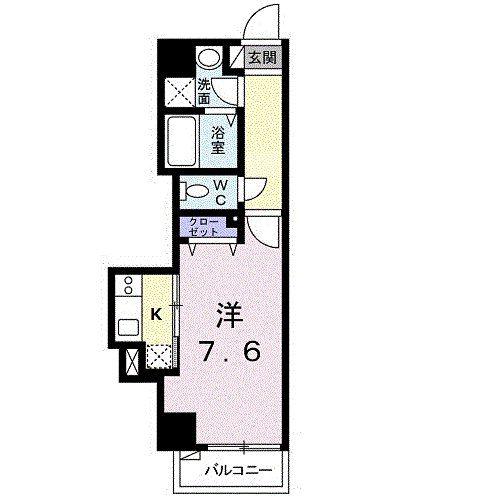 プレジール品川(1K/3階)の間取り写真