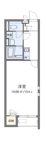 クレイノステラ 庭瀬(1K/1階)の間取り写真