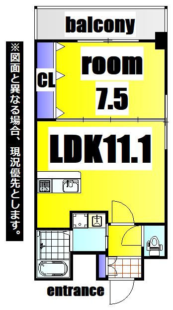 NO.65 ORIENT CROSSING TOWER(1LDK/17階)の間取り写真