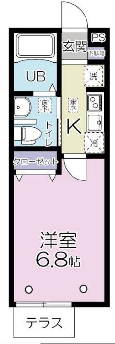 グランビル清水(1K/1階)の間取り写真