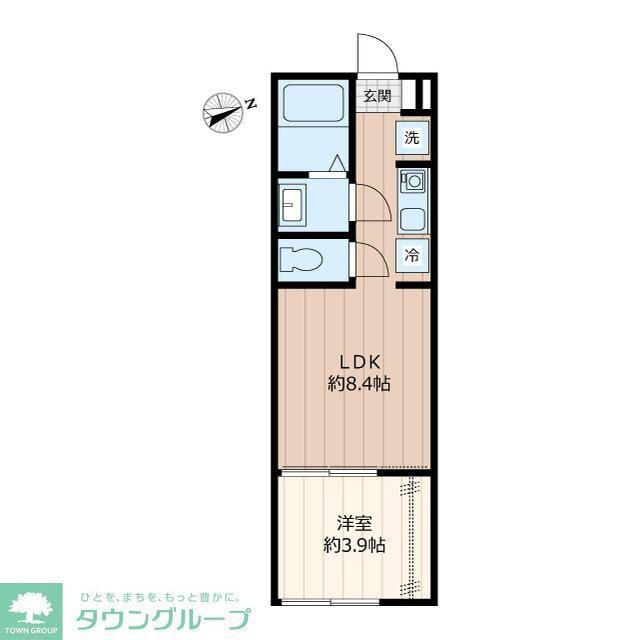 ERFOLG鳩ケ谷(1LDK/3階)の間取り写真