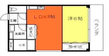 アネシスコート門口(1LDK/3階)の間取り写真