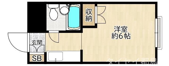 シャンボール中野(1K/2階)の間取り写真