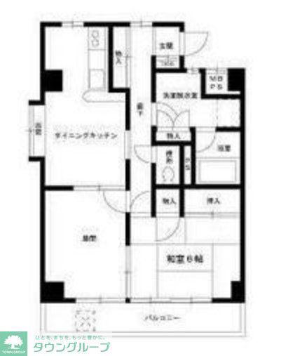 ツインヒルズ(2DK/3階)の間取り写真