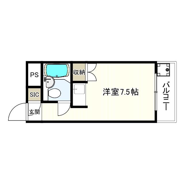 フルグランデ日向町(ワンルーム/3階)の間取り写真