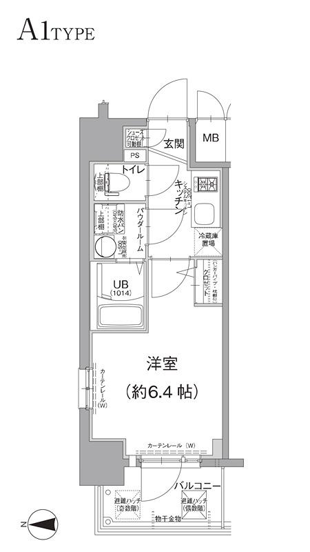 エスリード南森町ラグシス(1K/10階)の間取り写真
