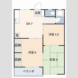 藤橋ビル(3DK/2階)の間取り写真