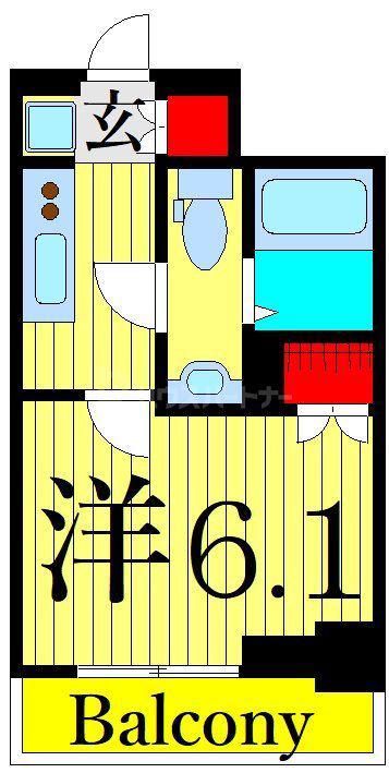 アーバンパークお花茶屋(1K/14階)の間取り写真
