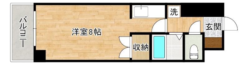 アクセス北方(ワンルーム/9階)の間取り写真
