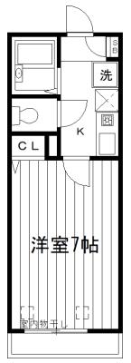 プレジール・Y(1K/1階)の間取り写真