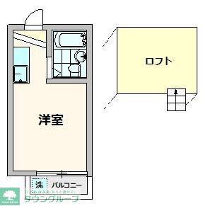 パレス朝志ヶ丘(ワンルーム/2階)の間取り写真