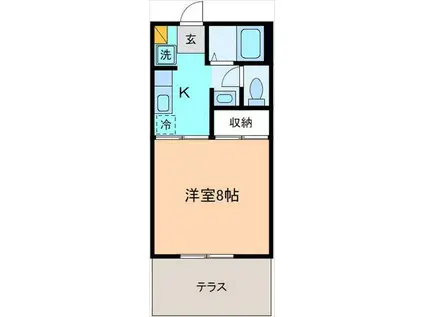 グレープコーポ(1K/1階)の間取り写真