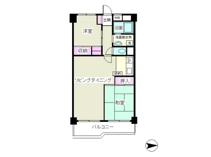 トーカンマンション東陽町(2LDK/7階)の間取り写真