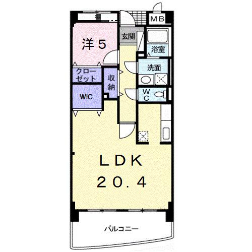 ポルトーネ(1LDK/2階)の間取り写真