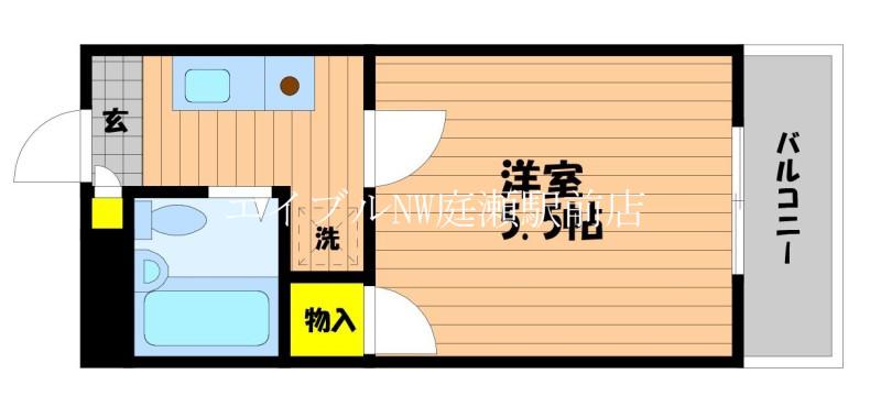 ルポール今(1K/3階)の間取り写真