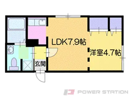 BLOCKS(1LDK/1階)の間取り写真